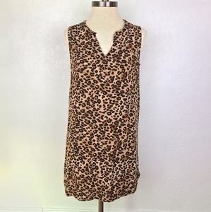 Beachlunchlounge Sleeveless Leopard Print Dress